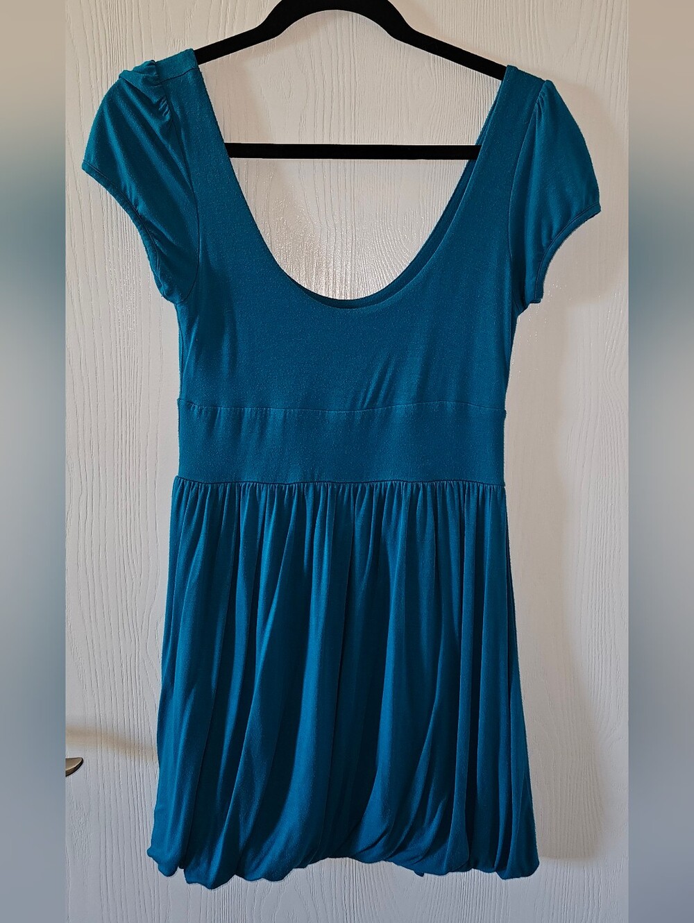 Women's Scoop Neck Cap Sleeve Dress - Teal